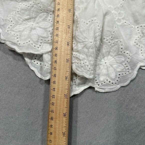 Petal and Pup Halter‎ Romper Womans 6 White Eyelet Ruffle Scallop High Neck - Picture 4 of 11